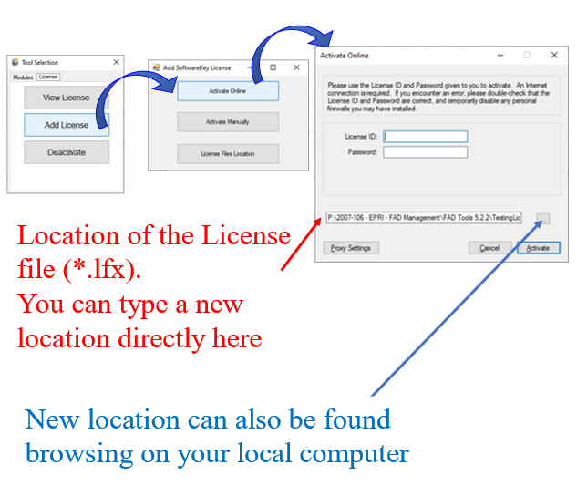 License Location Changing